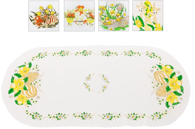Húsvéti dekoratív asztali futó 50×100 cm – rózsaszín