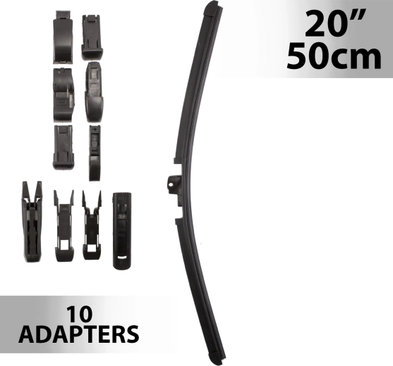 Carguard ablaktörlő 50 cm, 10 adapterrel