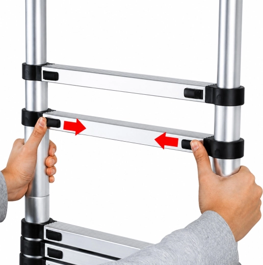 Teleszkópos létra 11 fokkal, 3,2 m, teherbírás 150 kg