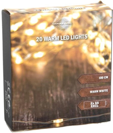 Fényfüzér 20 LED-del, 100 cm