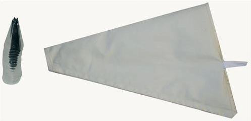 Cukrász gumírozott habzsák 35 cm, 7 díszítőcsővel