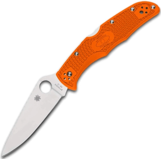 Spyderco Endura 4 Flat Ground narancssárga zsebkés 9,5 cm