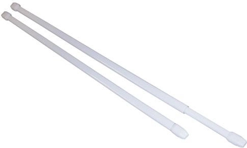 Teleszkópos vitrádzsinór- vagy karnisrúd 80–150 cm, fém, fehér, 2 db