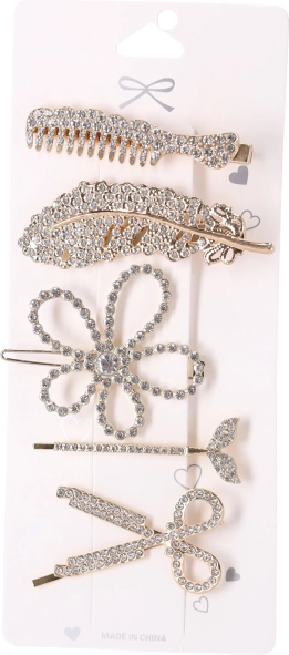 Arany hajcsat szett - 5 darab