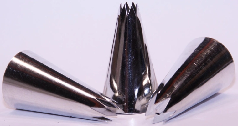 Díszítőcső készlet – recés, nagy, 3 db