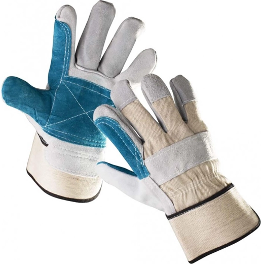 MAGPIE munkavédelmi kesztyű textilből és marhabőr hasítékbőrből