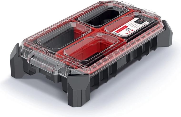 MSX moduláris rendező 36,8 × 22,8 × 7,7 cm átlátszó fedéllel