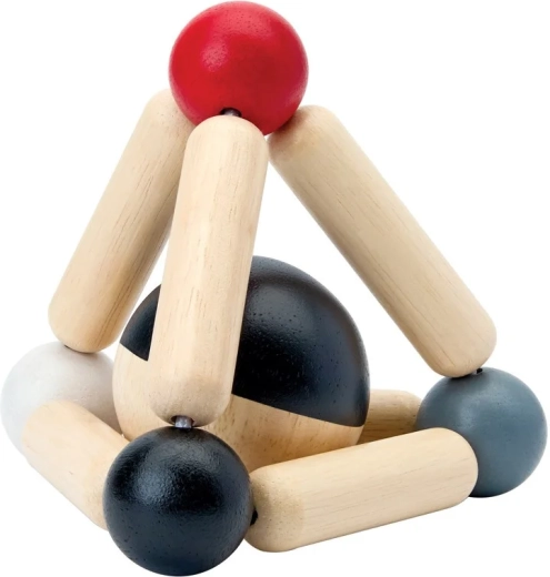 PlanToys kontrasztos csörgő és rágóka Triangle