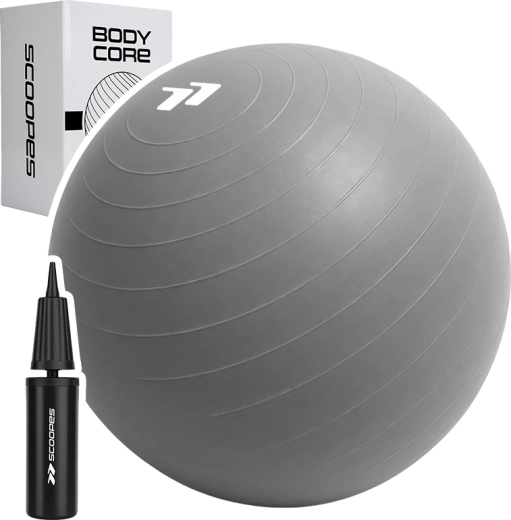 BodyCore gimnasztikai labda, 75 cm, szürke