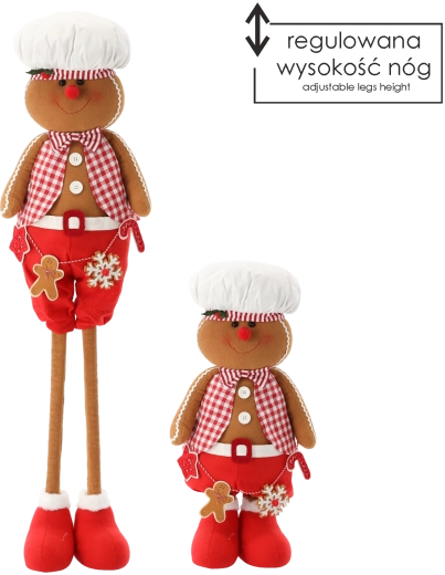 Karácsonyi dísz mézeskalács fiú teleszkópos lábakkal