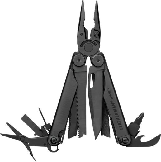 Leatherman Wave Plus Black multifunkciós szerszám – 18 funkció, fekete