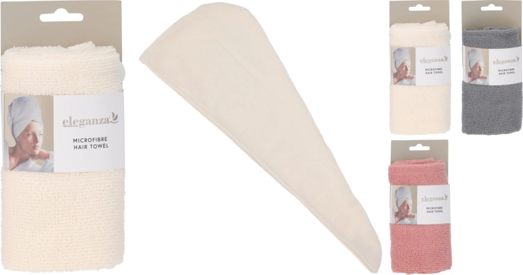 Mikroszálas hajturbán 55 × 22 cm gombbal