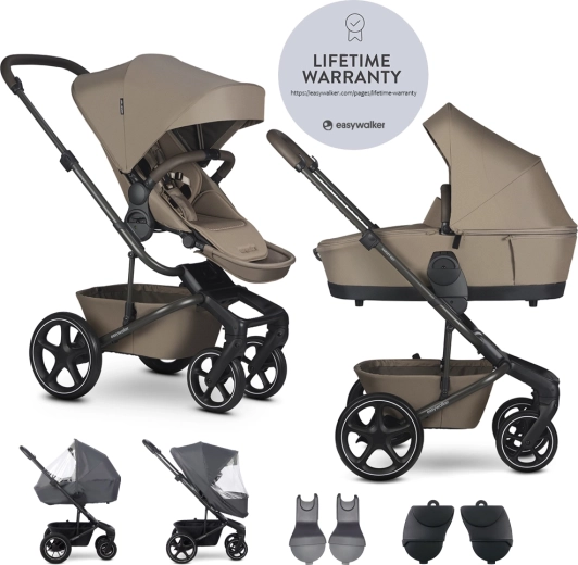 Easywalker Harvey NXT XL 2 az 1-ben kombinált babakocsi szett, mocha brown