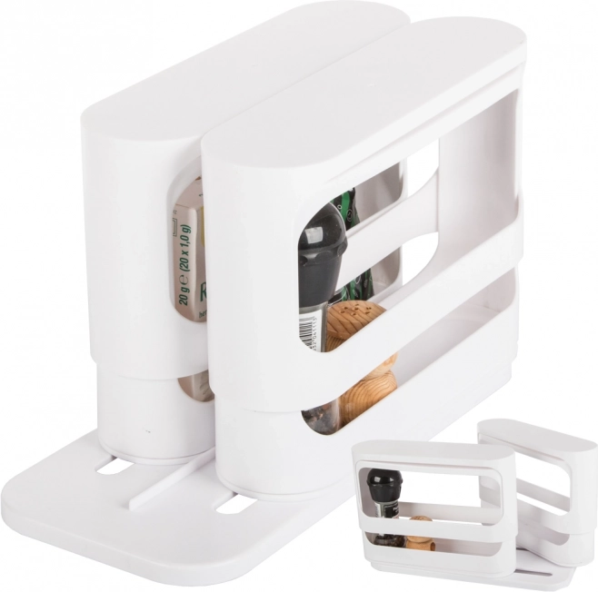 Fehér műanyag konyhai fűszertartó szervező