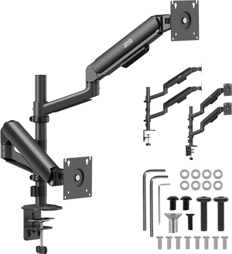 Ergo Office 17–32"-os 2 monitoros tartó gázrugókkal