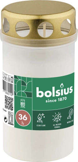 Fehér temetői gyertya 13 cm, akár 36 órás égési idő