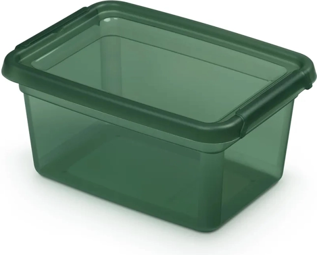 Basestore PINE tárolódoboz fedéllel és csatokkal 1,5 l
