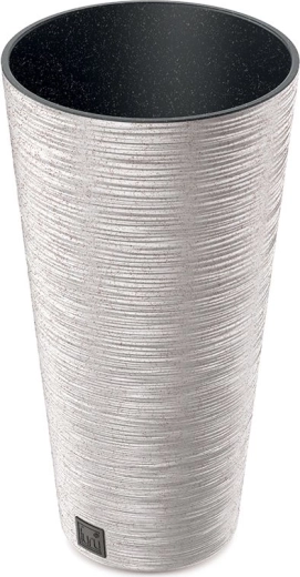 Furu Slim Eco Wood virágtartó betéttel 25 cm – fehér