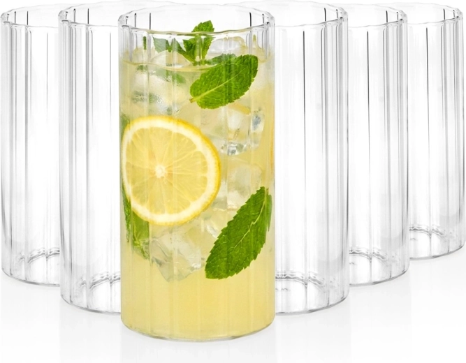 Vilde bordázott pohár 360 ml, 6 db