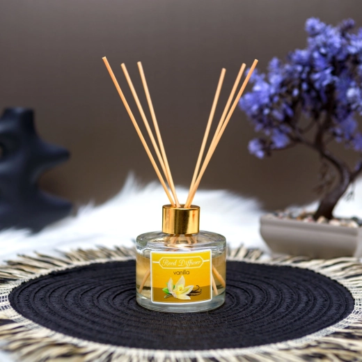 Vaníliaillatú aroma diffúzor illatosító pálcikákkal, 100 ml