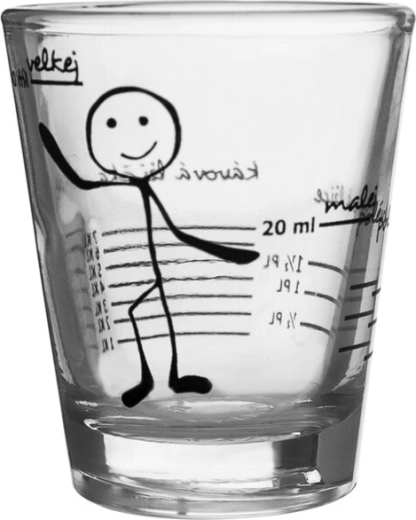 Nyomtatott üveg mérőpohár 50 ml