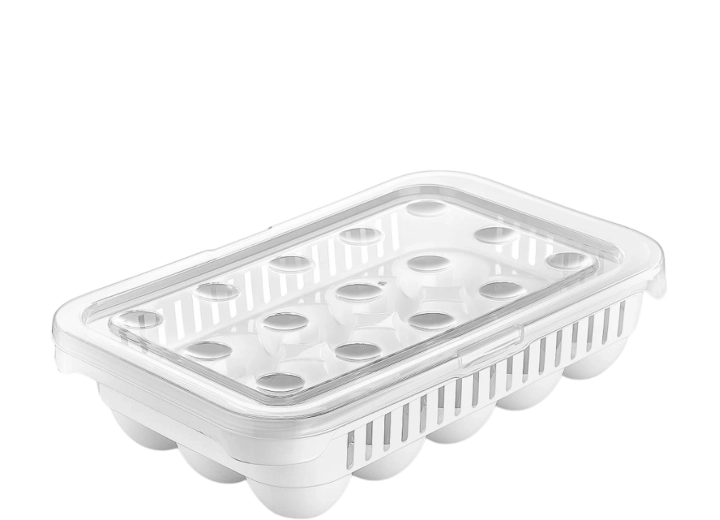 Téglalap alakú tojástartó, 15 db