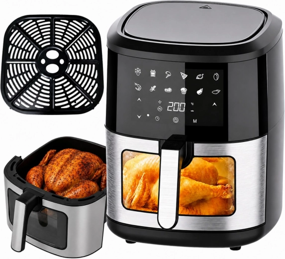 Forrólevegős fritőz (air fryer) 6 l, 1500 W, 12 program