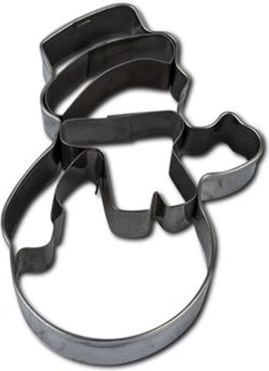 Karácsonyi süti kiszúró – hóember, 7–8 cm, ezüstszínű