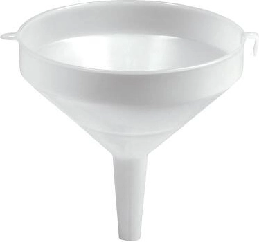 Műanyag tölcsér 21 cm, fehér