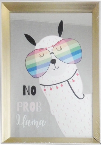 20 × 30 cm-es kép tükörhatású keretben lámával