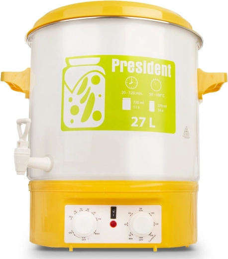President elektromos befőzőautomata 27 l csappal