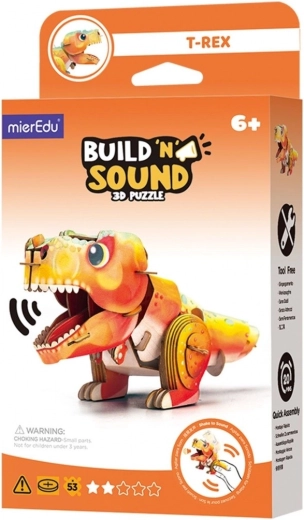 Puzzle 3D MierEdu Építsd meg és hallgasd – Tyrannosaurus Rex