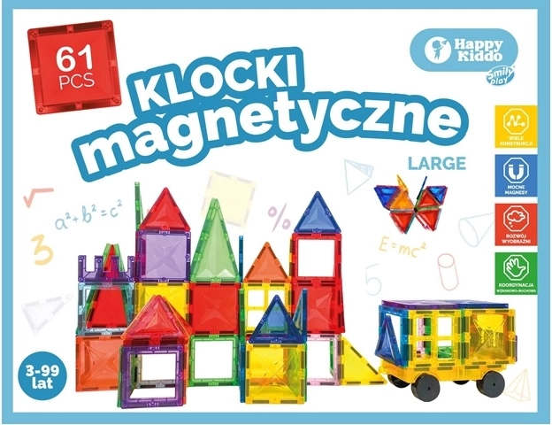SmilyPlay mágneses építőjáték 61 darabos