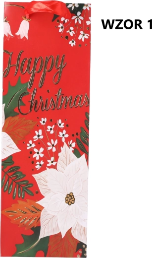 Karácsonyi ajándéktáska 35x12x10 cm, vegyes minták