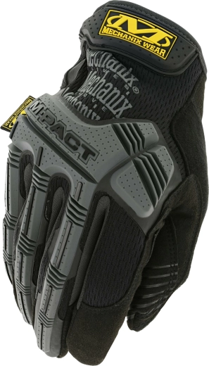 Mechanix M-Pact fekete–szürke munkavédelmi kesztyű, M méret