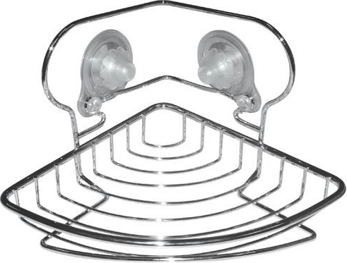 Sarok fürdőszobai polc 20 × 20 × 3,5 cm, króm