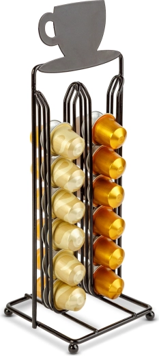 Fém kapszulatartó állvány Nespresso kapszulákhoz, akár 28 kapszula számára