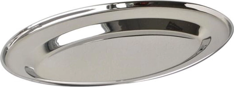 Ovális rozsdamentes acél tálca 20 cm
