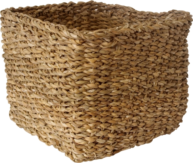 Szögletes, magas tengeri fű kosár 18 × 18 × 14 cm