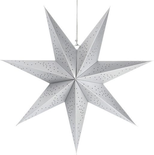 Papír perforált ezüst csillag 60 cm