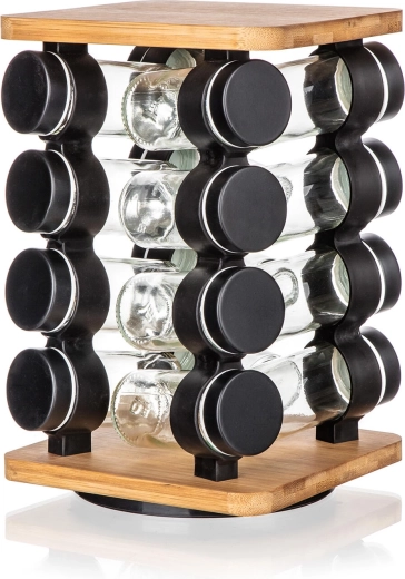Culinaria Black fűszertartók állvánnyal, 16 db