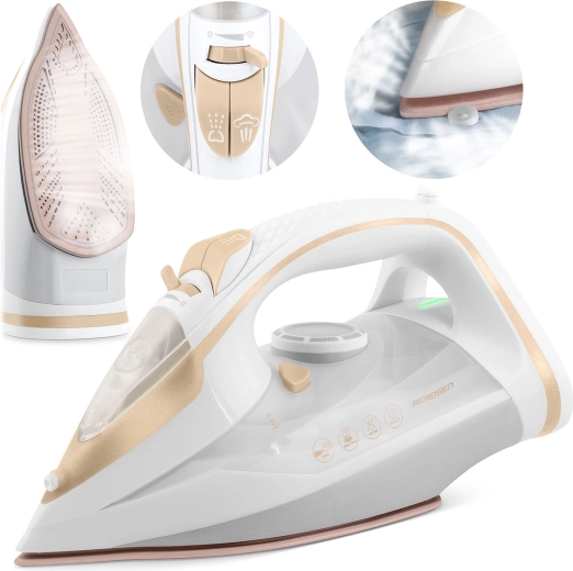 Berdsen 3000 W gőzölős vasaló kerámia talppal és függőleges gőzöléssel