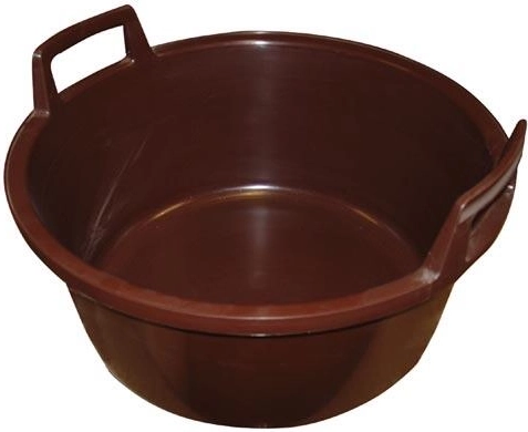 Műanyag vödör fülekkel, 49 cm, barna, 25 l