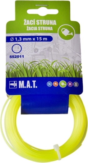Nylon vágószál 1,3 mm, kerek, 15 m, sárga