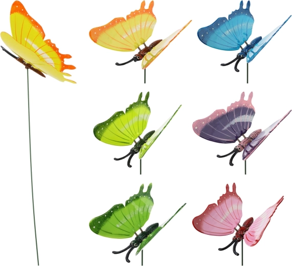 Kerti leszúrható dísz Pillangó 67 cm – színes mix