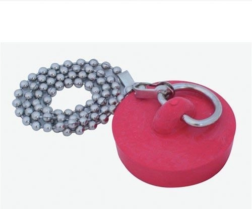 Színes mosdódugó lánccal, 39 mm