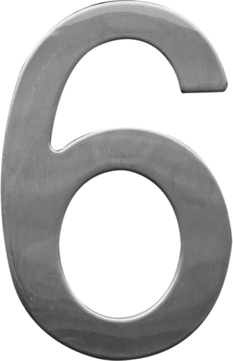 Házszám 6 STAR, 75 mm, rozsdamentes