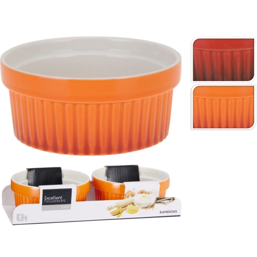 Porcelán sütőtálkák 2 db piros Excellent Houseware