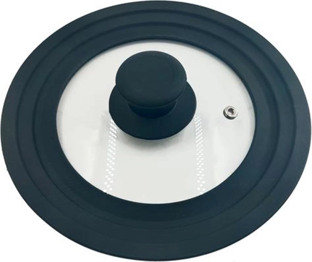 Univerzális edényfedő edzett üvegből, gőzszeleppel 16/18/20 cm