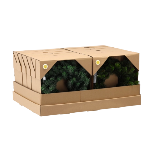 Karácsonyi fenyőkoszorú 35 cm LED világítással